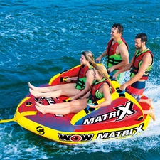WOW Sports Matrix 1-4-Person Towable for Rivers, Lakes & Pools (20-1060)