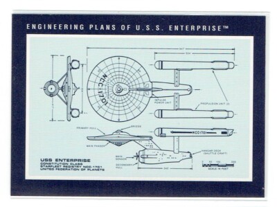 1991 Impel Star Trek 25th Anniversary Engineering Plans of U.S.S Enterprise 251