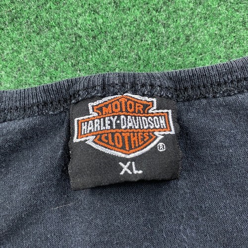 Vintage Harley Davidson Shirt Mens XL Black 80S Eagle Flag Tank Top Tee 1986 USA - Picture 5 of 9