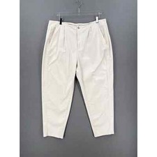 EILEEN FISHER Tapered Pants Womens 22 Plus Organic Cotton Denim Undyed Pleated