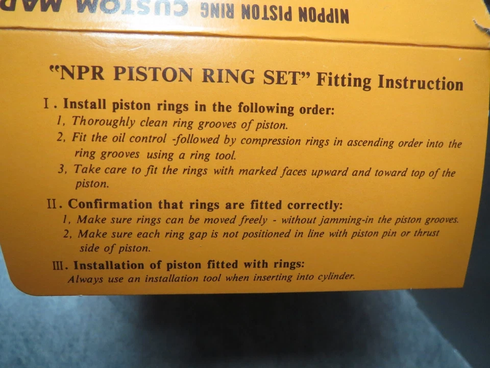Juego de anillos de pistón STD para Acura Legend 1991-1995 3,2 L Hecho en Japón - ¡Envío rápido! Foto 4 de 4