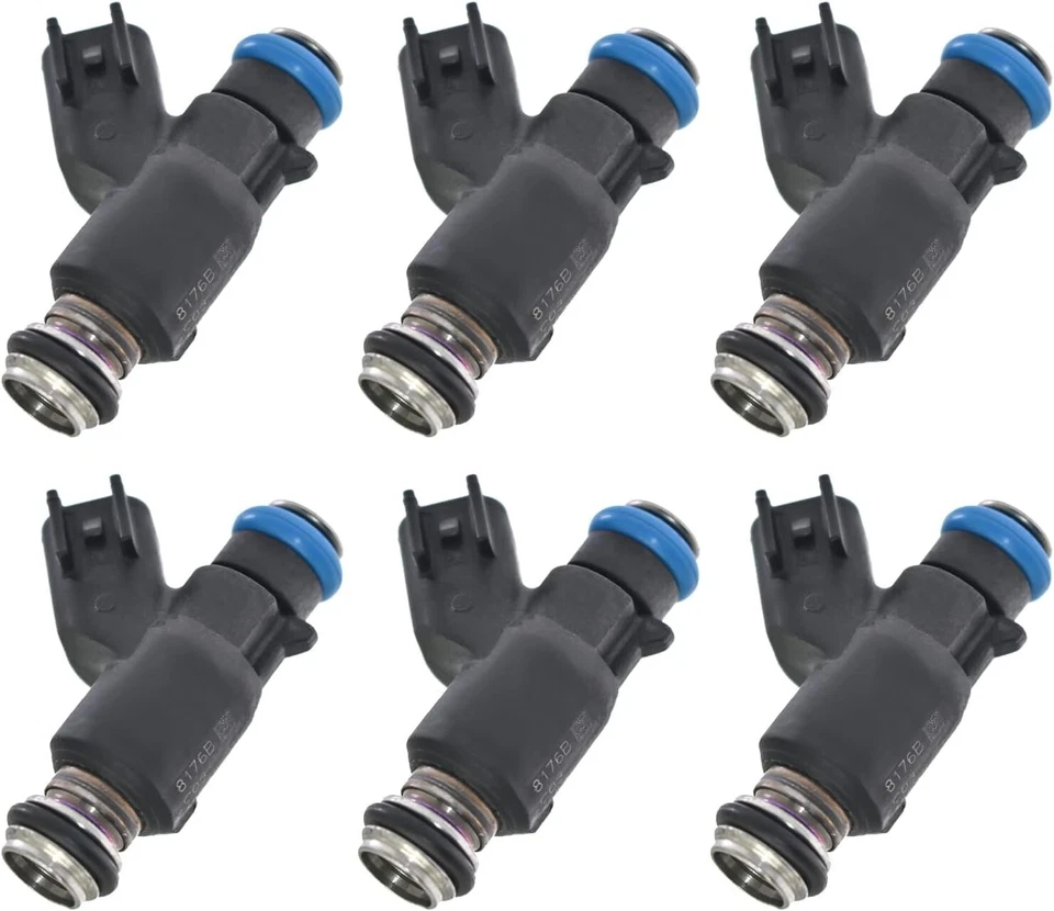 Injetores de combustível 6X Delphi 06-10 Chevrolet Impala Pontiac Saturn Vue 12592648 fabricante de equipamento original - Imagem 2 de 4