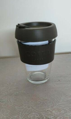 Neu Costa Kaffee Reisebecher Glas 340ml/12oz