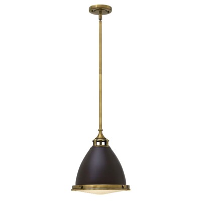 Pendellampe Hängeleuchte Deckenlampe Glas Metall Bronze D 32,4 cm Esszimmerlampe