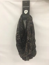 Infinity Scarf Brown Blue Beige Paisley