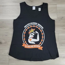 Multiple Sclerosis Warrior Tank Top Shirt Women's XL Black Sleeveless New