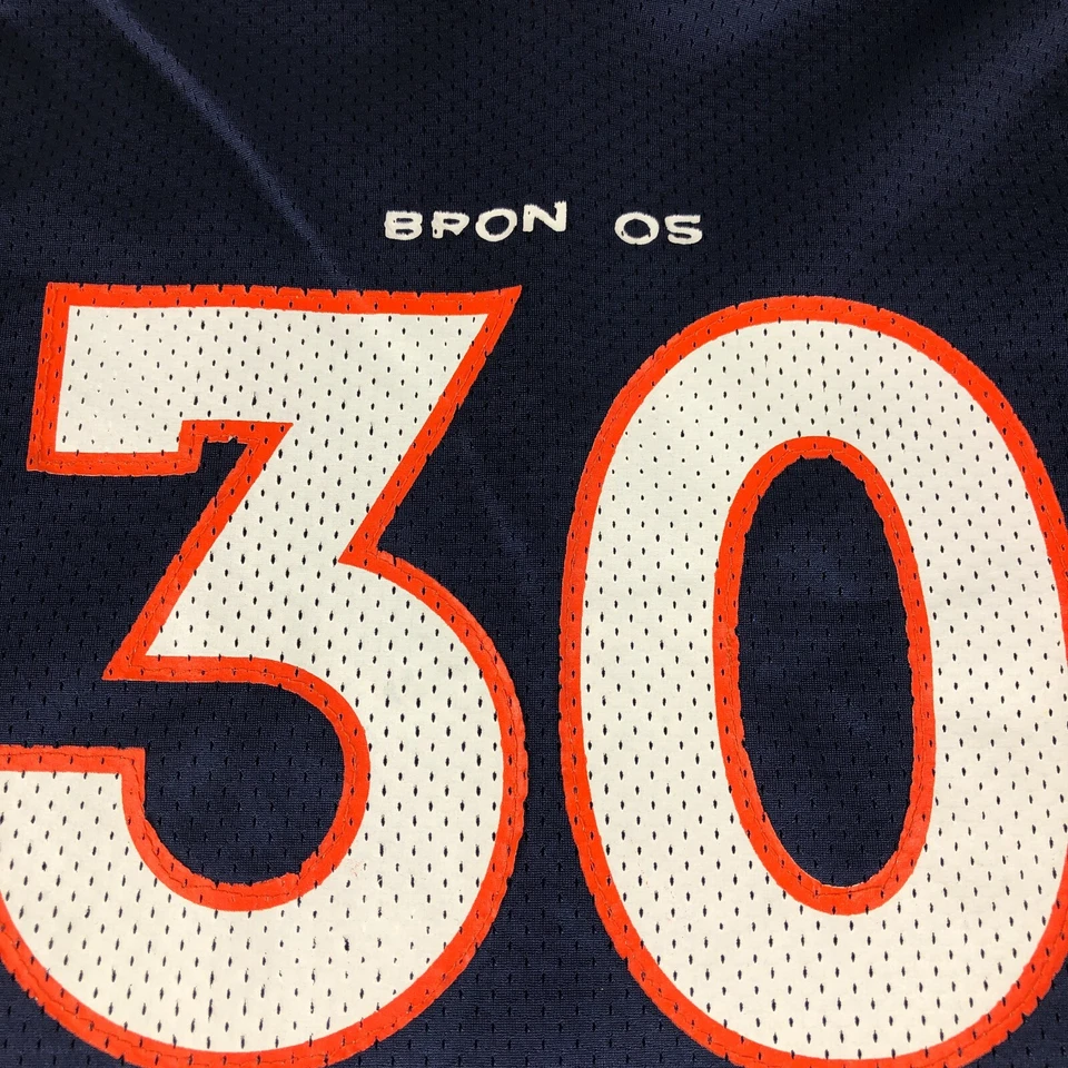 Camiseta deportiva vintage Terrell Davis juvenil extra grande Denver Broncos 30 logotipo atlética Foto 3 de 4