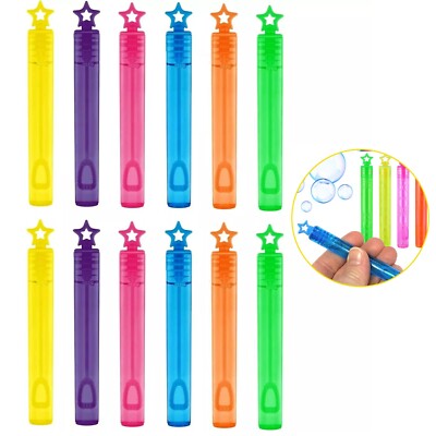 12 Stern Seifenblasenröhrchen - Party Gastgeschenke für Kinder, Jungen, Mädchen & Hochzeitsfeiern