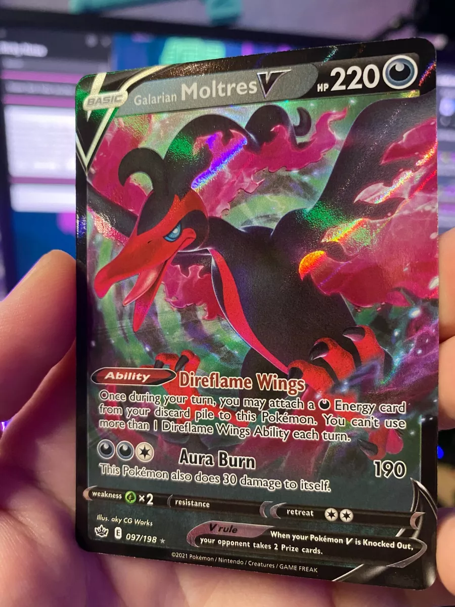 Galarian Moltres V - Chilling Reign Pokémon card 097/198