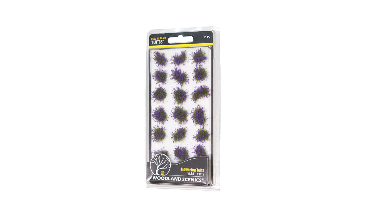 Top! Woodland Scenics Violet Plant Bush 21 Pieces Very Natural FS772