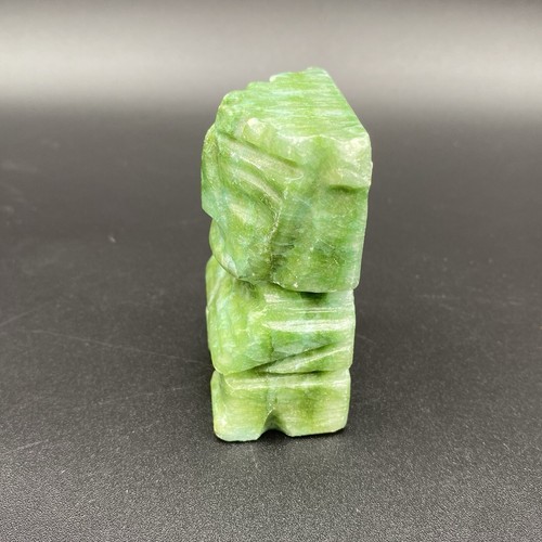 Vintage Carved Aztec Mayan Tiki Jade Marble Stone Bookend Shelf Sitter 3” - Picture 5 of 10