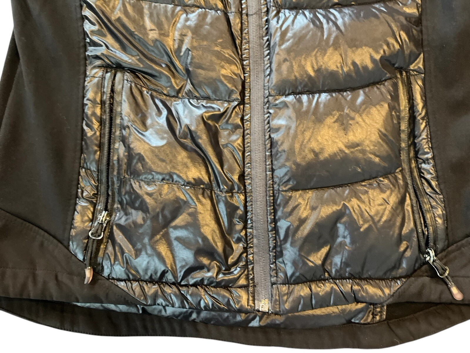 Halifax Traders Down Puffer Jacket L Black short … - image 10