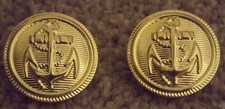 NEW 23mm MEDIUM METAL ANCHOR SAILOR NAUTICAL GOLD SHANK BUTTONS BLAZER JACKETS 