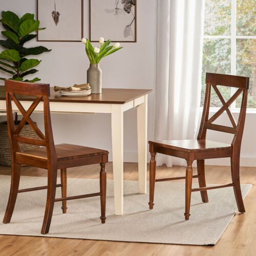 Leyden Brown Wood Dining Chair Set Of, Dining Room Chairs Light Brown Wood