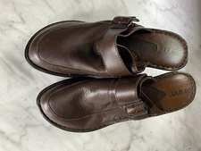 Born Mules Clogs Slip On Shoes Leather Heels Buckle 40.5 / 9 Excellent