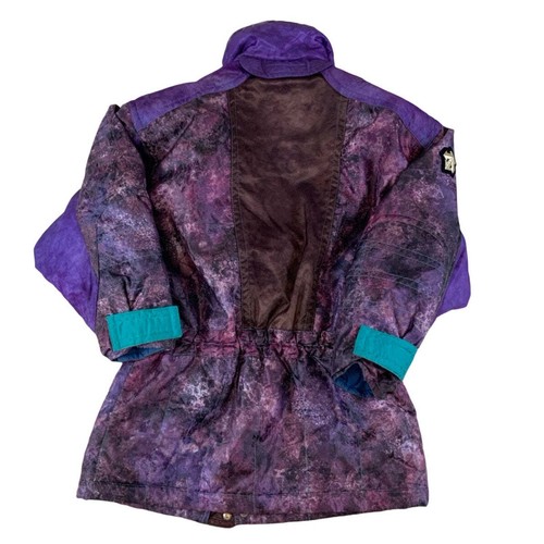 Vintage 90er Descente Lila Retro Muster Skijacke M L - Bild 2 von 3