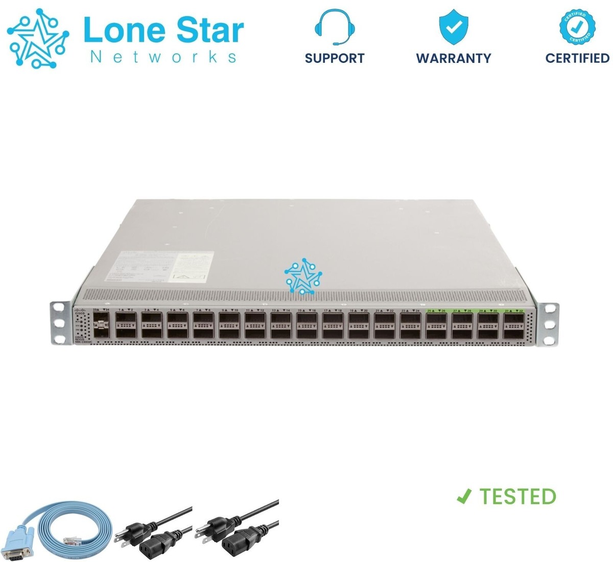 Cisco N9K-C9332C ACI Spine switch 32 ports 40/100G QSFP28 + 2p 10G