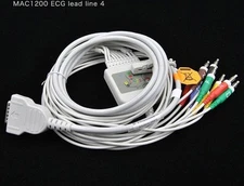 2pcs/LotGE-Marquette 10-Lead Shielded EKG Cable AHA Banana4.0 For GE MAC1200 500