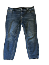 Old Navy Women's Mid Rise Super Skinny Rockstar Jeans Raw Hem Size 20 Casual