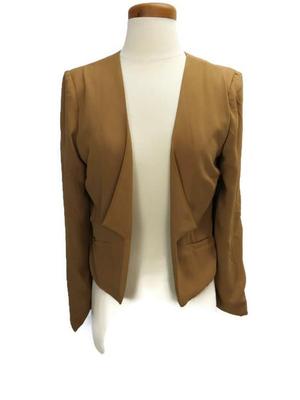 Isabel Lu Blazer Light Brown Size Small Faux Pockets Lined Hand Wash Polyester
