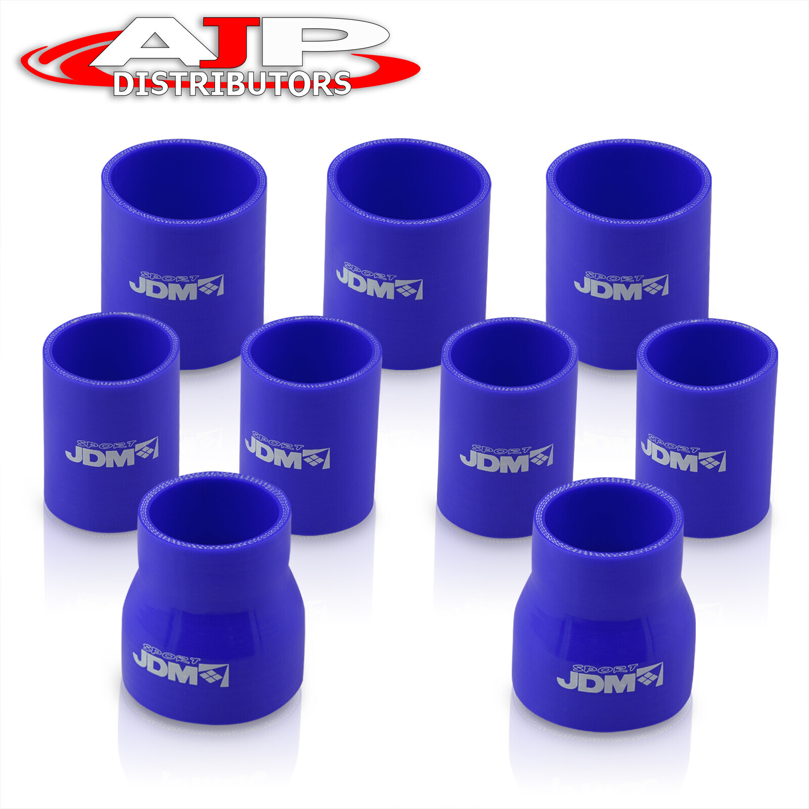 9 Pieces 2.5" Reducer & 2" Straight Intercooler Silicone Couplers