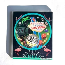Las Vegas Acrylic Fridge Magnet with Rotating Sphere, Las Vegas Welcome Sign