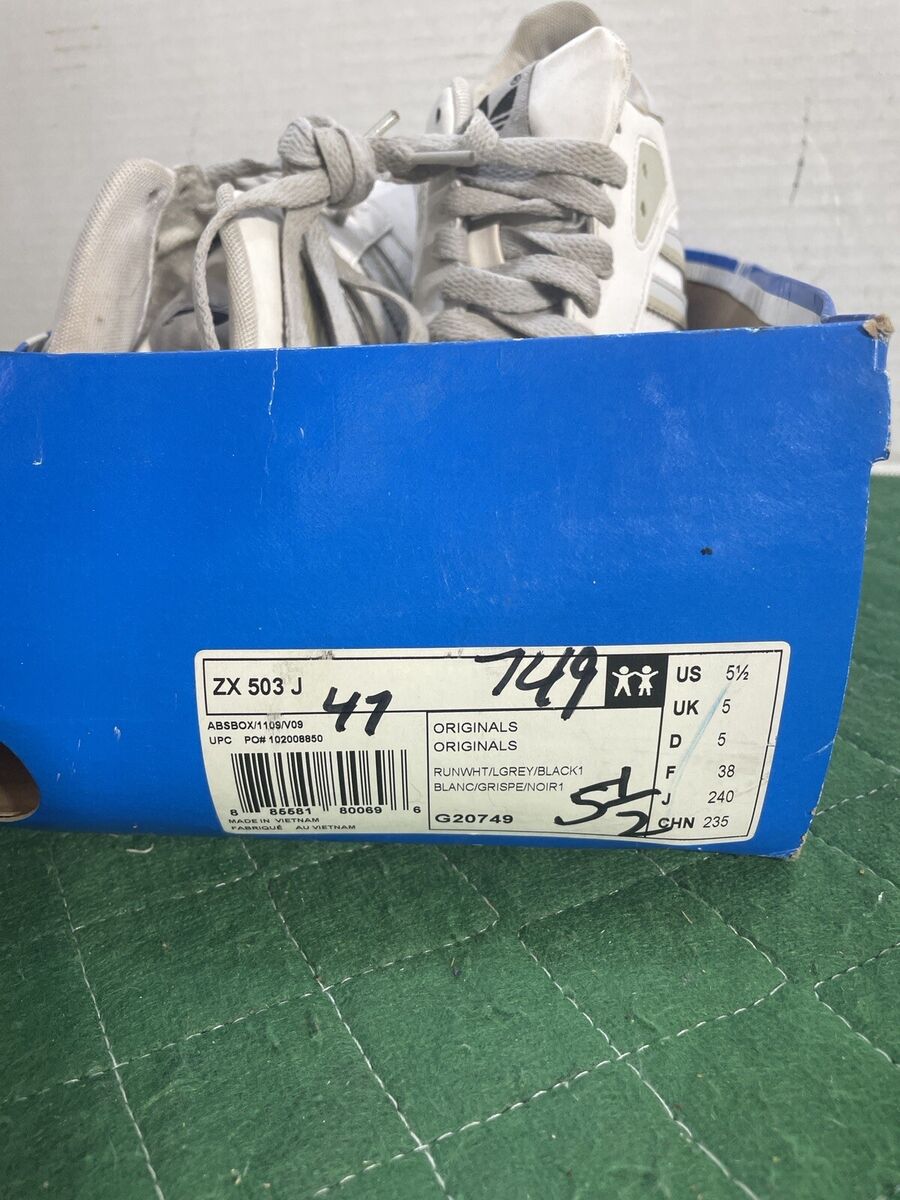 Adidas Mens ZX 503 Lace Up Athletic Running Shoes White Size Adidas Mens ZX 503 Lace Up Athletic Running Shoes White Size