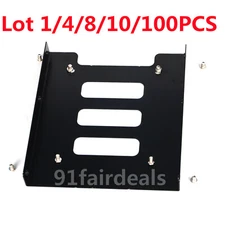 LOT 2.5" to 3.5" Adapter Bracket Dock SSD Metal HDD Tray Caddy Mounting Tray
