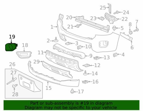 Genuine GM 2017-2020 GMC Canyon Front Right Side Fog Lamp Trim Bezel 84214463 - Bild 5 von 6