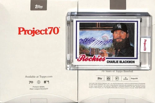 2021 TOPPS PROJECT 70 #382 CHARLIE BLACKMON - BOB ROSS PAINTING - JONAS NEVER