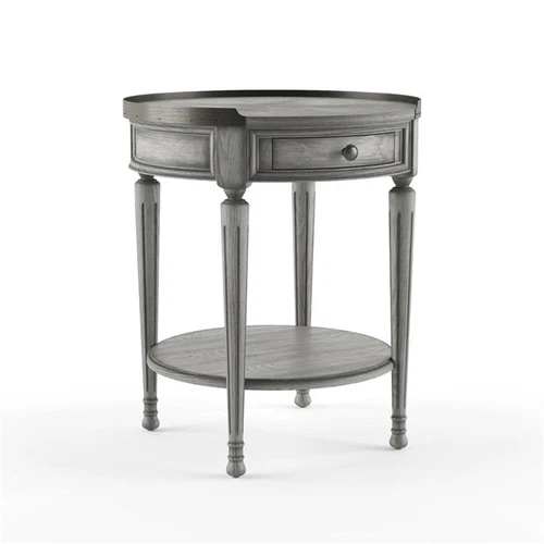 Butler Specialty Sampson Powder Gray Wood Accent Table - Picture 1 of 9
