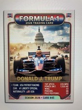 Donald Trump 2025”47” Custom ACEO Trump Fórmula 1