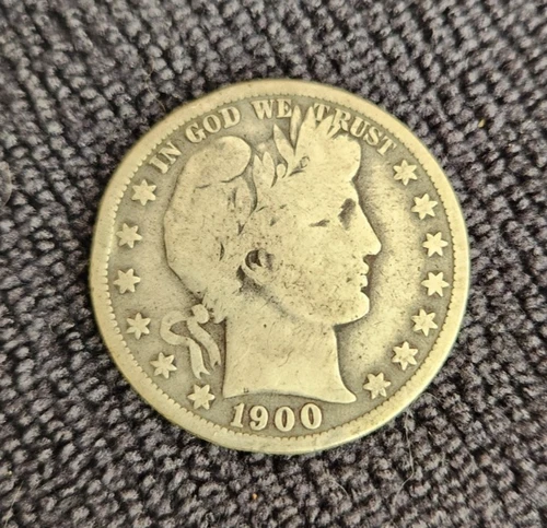 1900-S Barber Silver Half Dollar Circulated/Ungraded Free Shipping