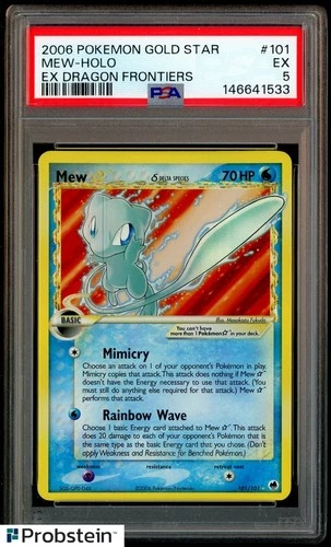 2006 Pokemon Gold Star Ex Dragon Frontiners #101 Mew Holo PSA 5 EX