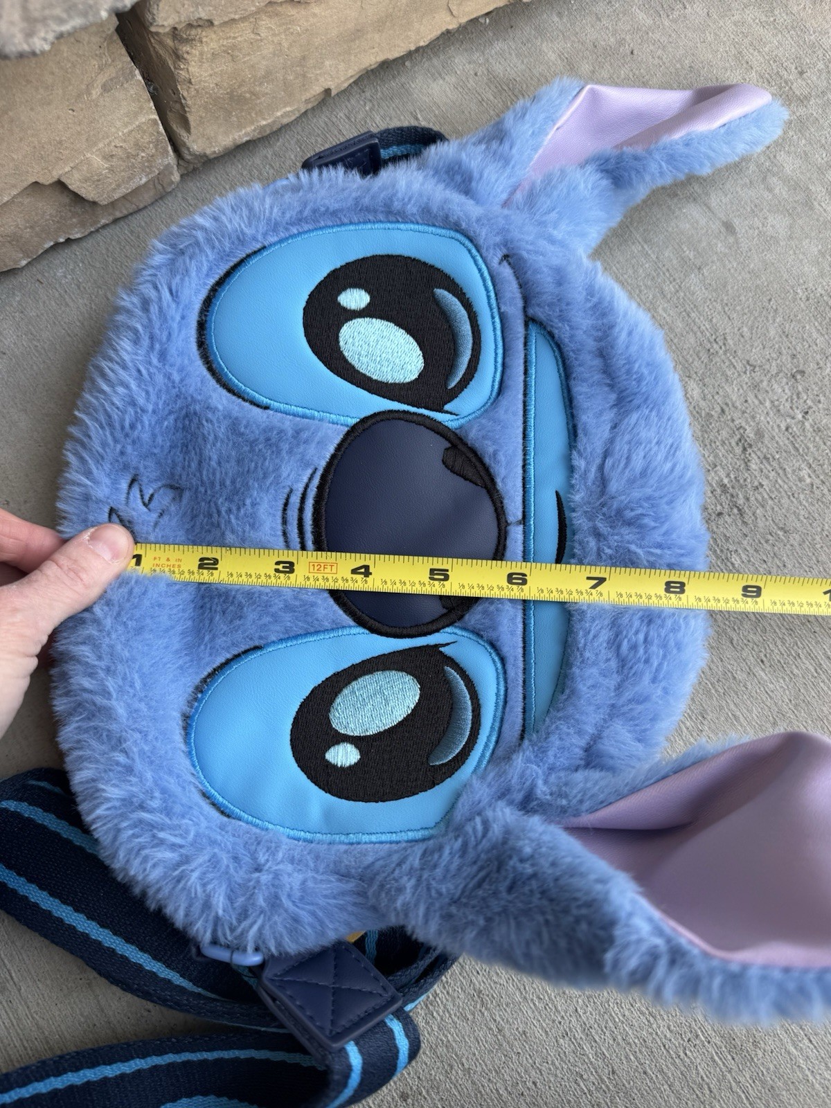 NEW BioWorld Disney Lilo and Stitch Fuzzy 3D Plush Shoulder Purse Crossbody Bag image 9
