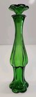 Vintage Avon Emerald Bud Vase 1960s-70s Shamrock Shape Stopper 8-3/4” Tall