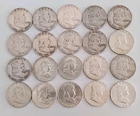 20 Franklin Half Dollars 90% Silver Lot