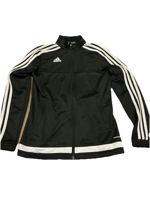 Adidas ClimaCool Track Jacket Women s Black White 3 Stripe Full Zip Athletic Jac