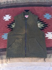 Filson Mackinaw Wool Vest Men's Medium Brown Full Zip Vintage Made In USA