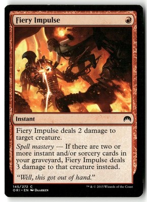 Fiery Impulse 145 Magic Origins Magic: The Gathering Common Lightly Played