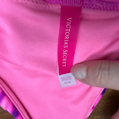 Victoria’s Secret Women’s Pink, Purple, Navy Bikini medium Triangle Top Tie - Bild 5 von 10