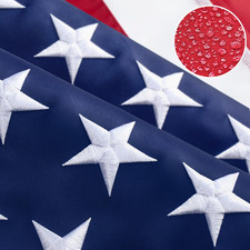 American Flag 3X5Ft Long Lasting for Outside, Heavy Duty Nylon, Embroidered Star
