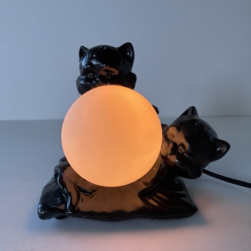 Lampe Céramique Petits Chat Vintage 1960 - Picture 7 of 10