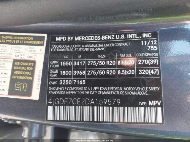 Conjunto de filtro de aire izquierdo usado se adapta a: Mercedes-benz Mercedes clase gl 166 Ty 2013 Foto 4 de 4