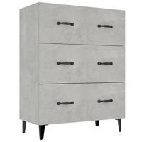 Sideboard Betongrau 69,5X34X90 Cm Spanplatte Kommode Schubladen