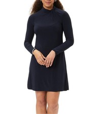 Tommy Hilfiger Womens Twist Neck Shift Dress, navy, 14