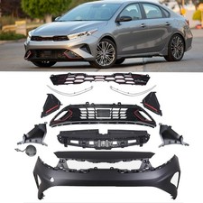 Fits 2022-2024 Kia Forte Gt Front Bumper Grille Kit W/ Radiator & Foglight Cover