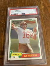 1981 TOPPS Joe Montana Rookie Card #216 PSA 7 49ers