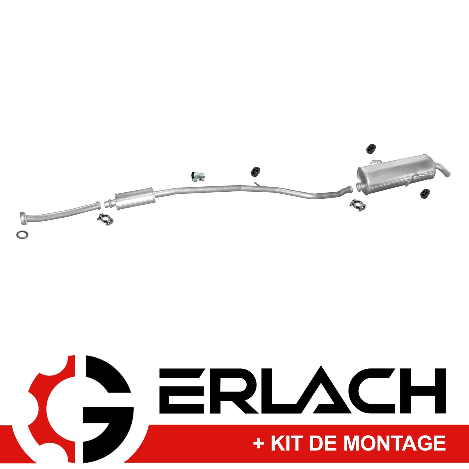 Silencieux d'échappement pour Peugeot 206 CC 1.6 modèle 1190 en acier d'origine