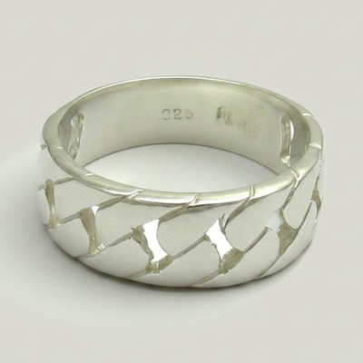 Schlichtes echtes Sterling Silber Ring Band massive 925 handgemachte Empress